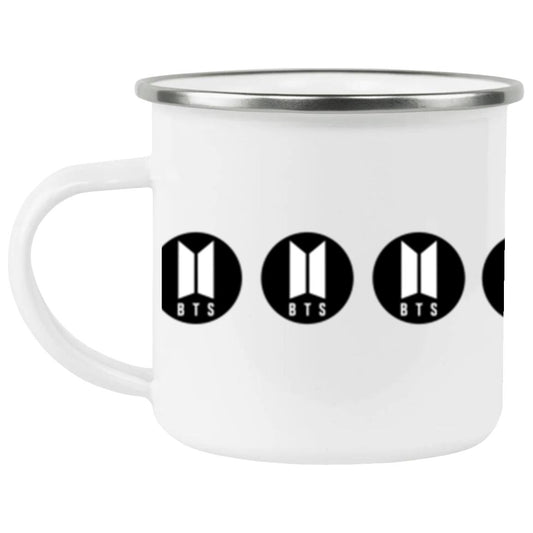 BTS Logo Enamel Camping Mug