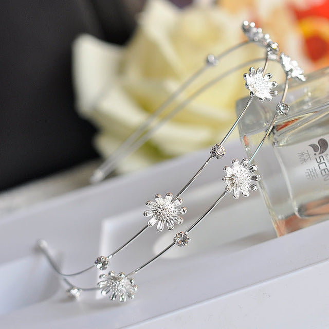 Sweet Silver Hairbands with flowers or stars - SD-style-shop
