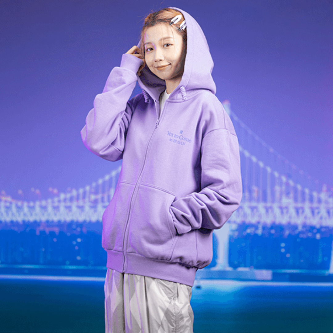 BTS 'Yet To Come' in Busan Purple Hoodie