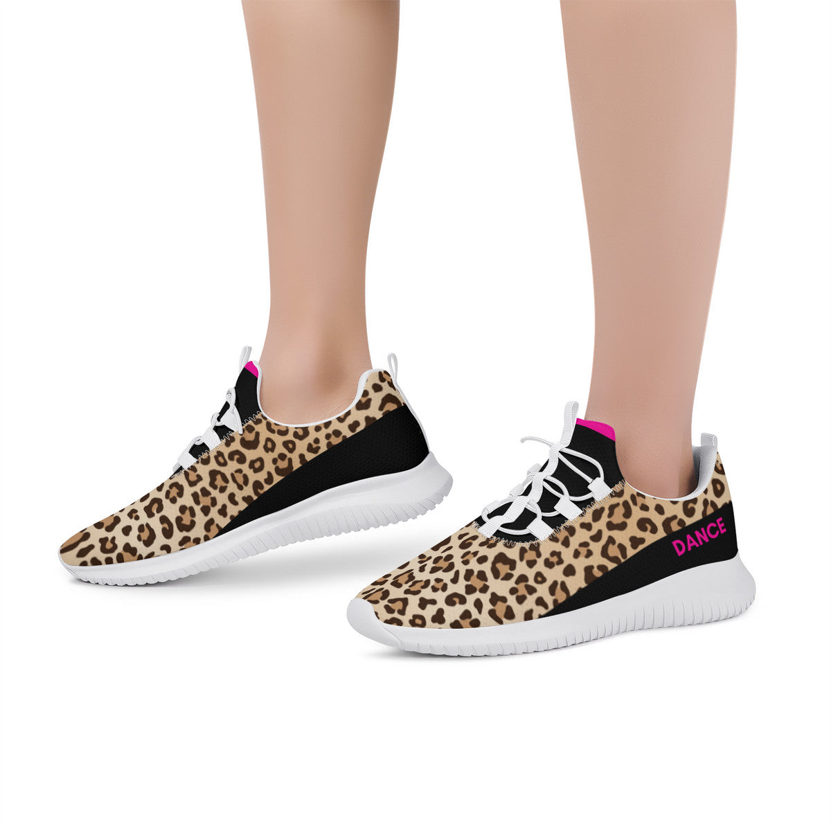 Dance Sneakers - Leopard Print Dance Shoes