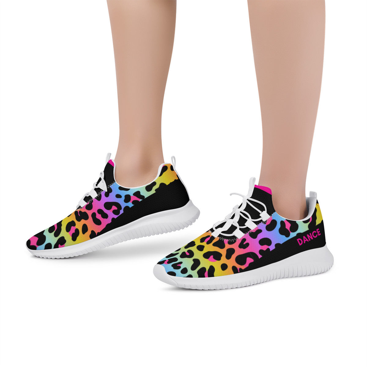 Dance Sneakers- Multi Color Leopard Print Dance Shoes