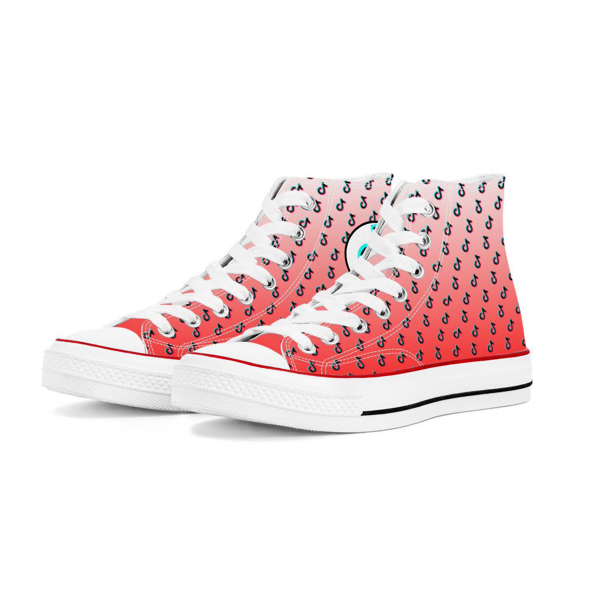 TikTok High Top Canvas Shoes - Red TikTok Sneakers - SD-style-shop