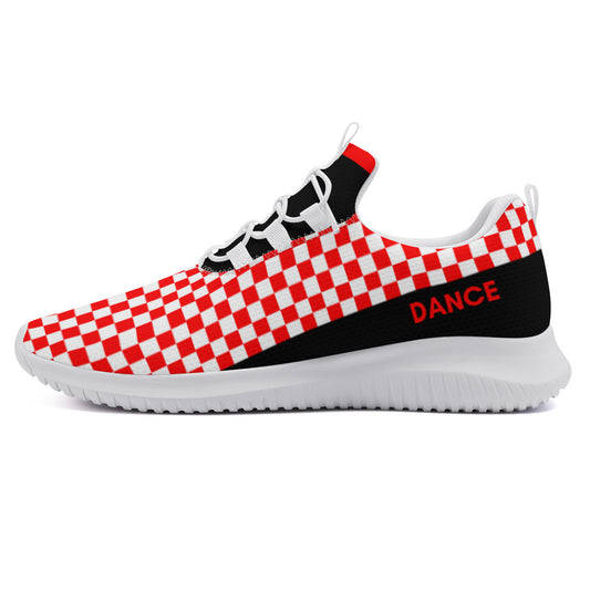 Dance Sneakers - Checkered Red dance shoes