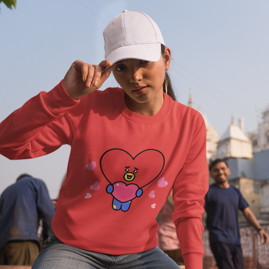 Red Tata Sweatshirt | BTS BT21 Merchandise