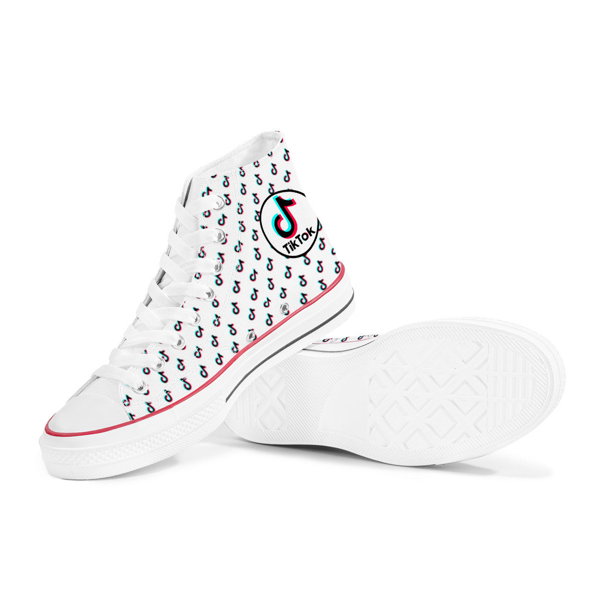 TikTok High Top Canvas Shoes - White TikTok sneakers - SD-style-shop
