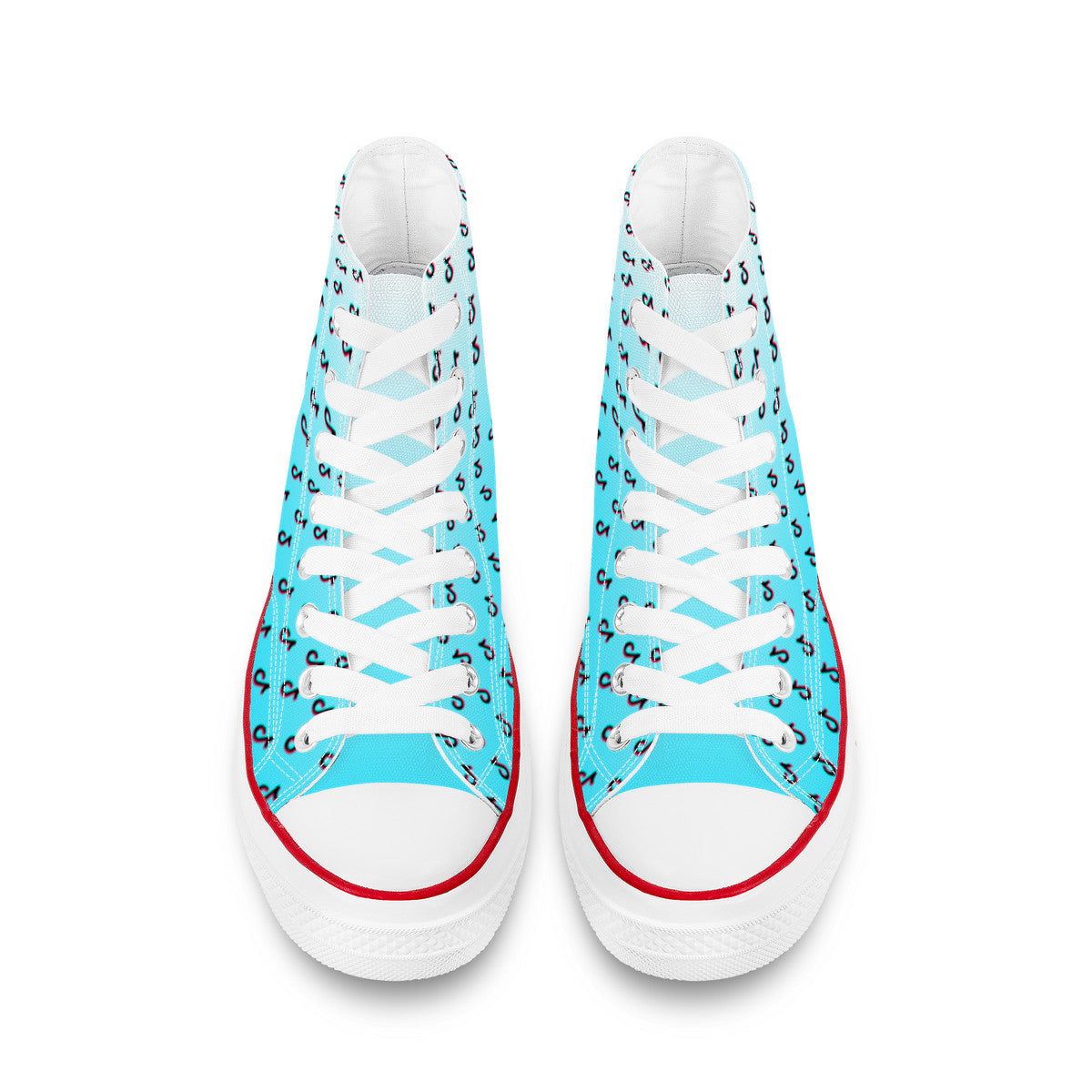 TikTok High Top Canvas Shoes - Blue TikTok sneakers - SD-style-shop