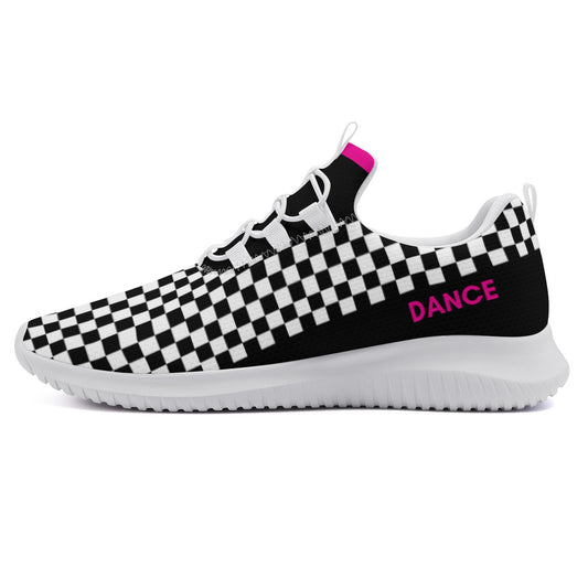 Dance sneakers- Checkered -Black and White