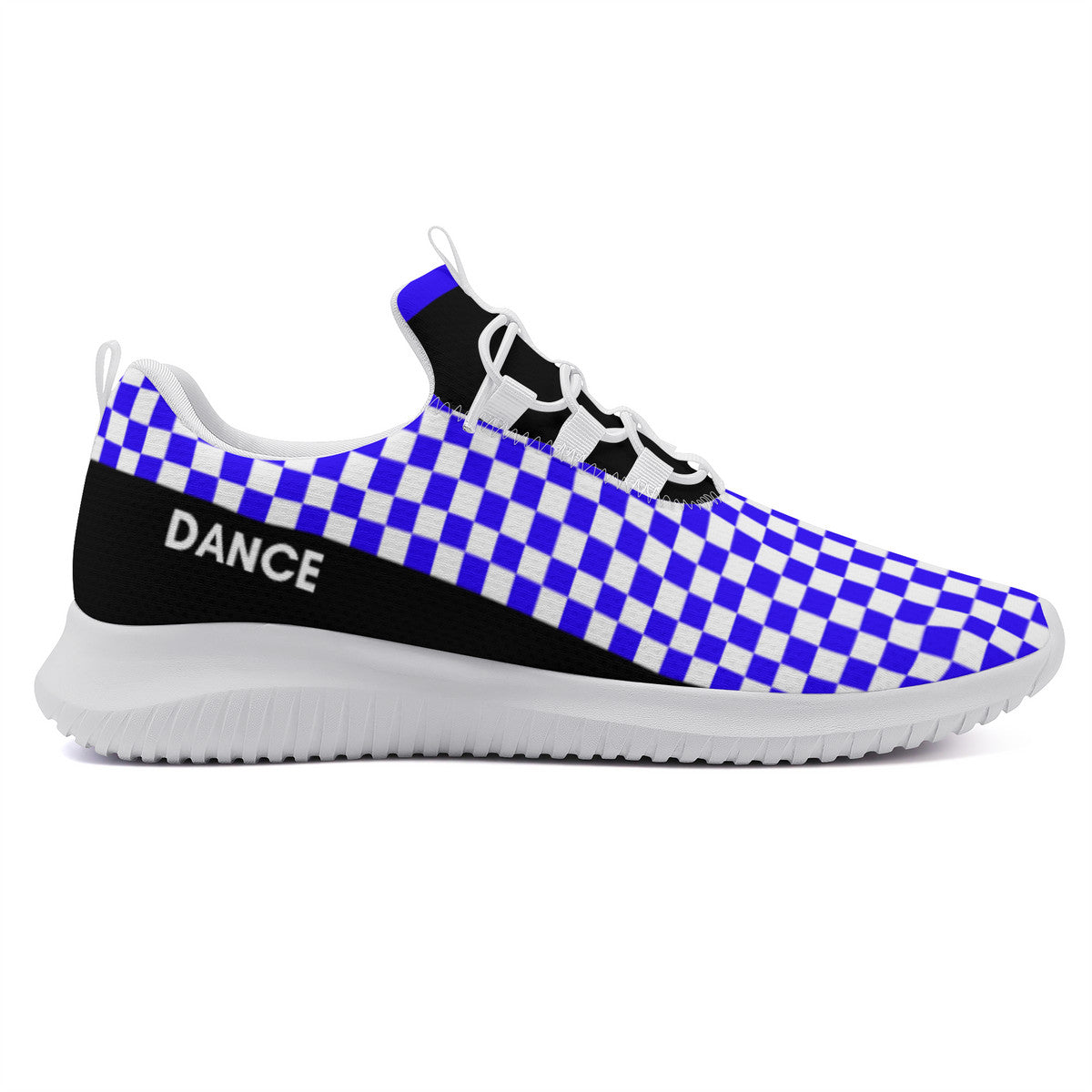 Dance Sneakers - Checkered Blue Dance Shoes