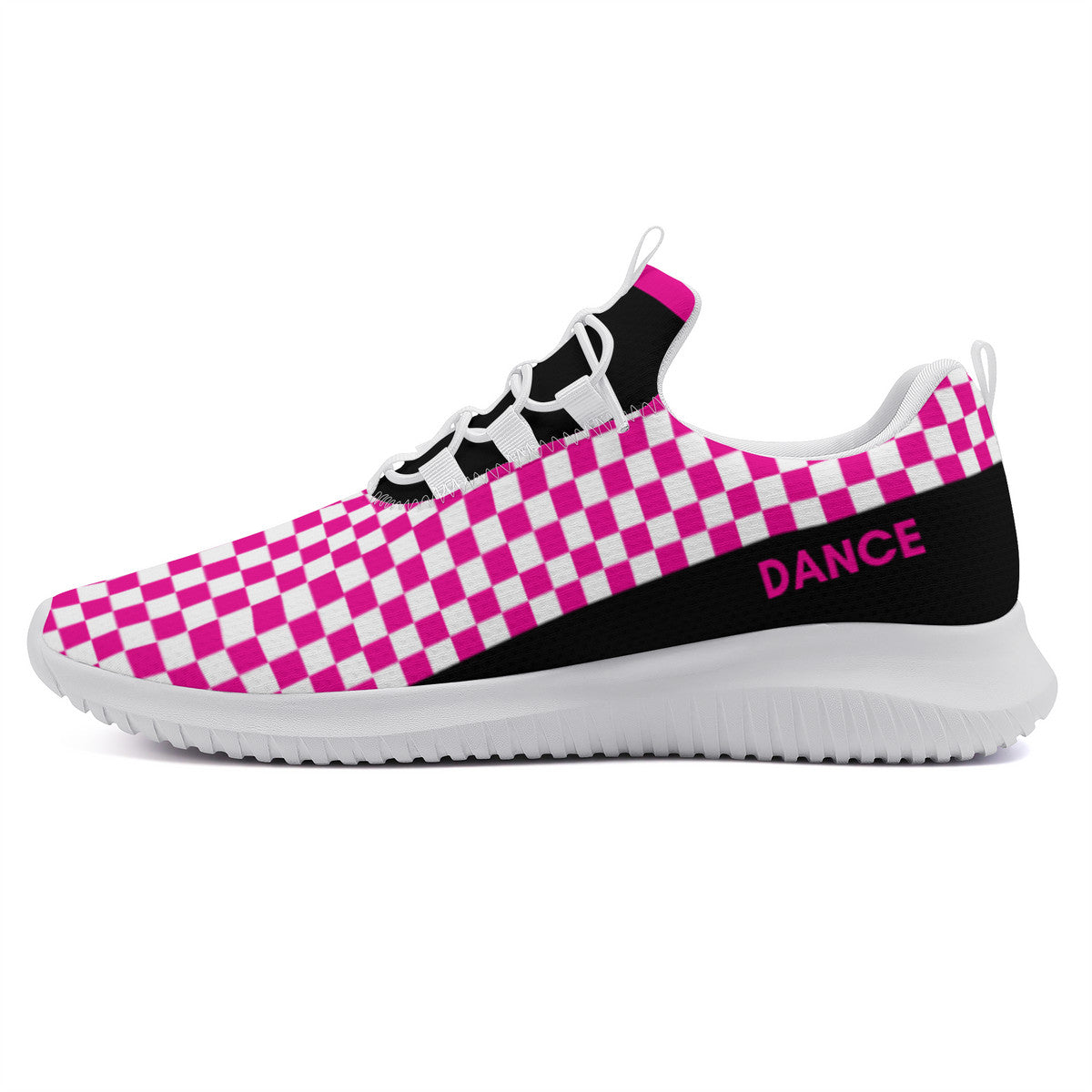 Dance Sneakers - Checkered Pink Dance Shoes