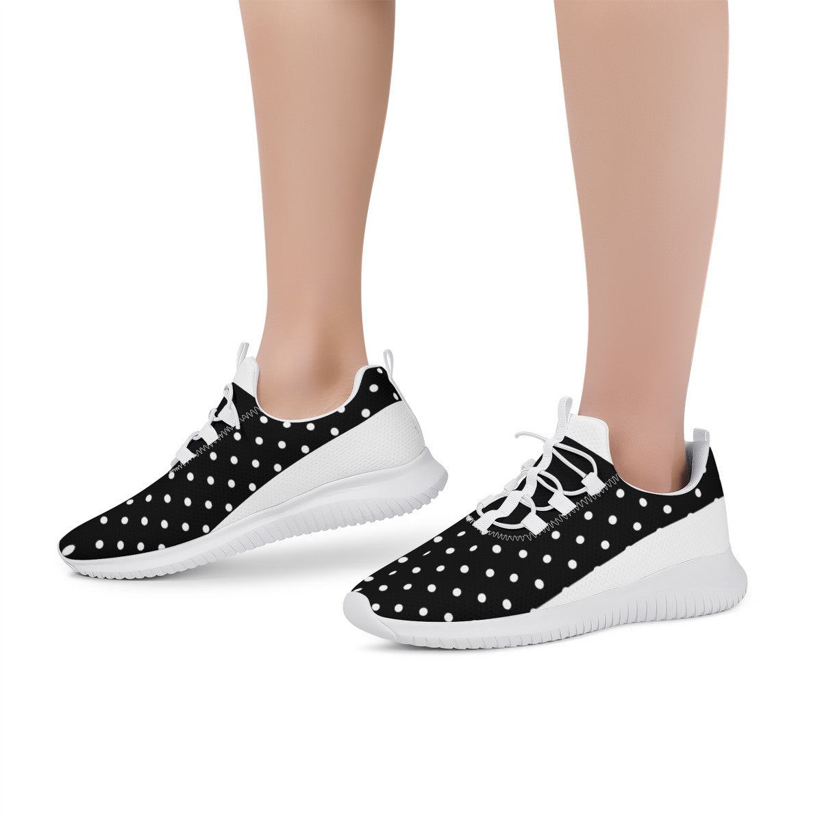 Fitness Sneakers - Polka Dot Black