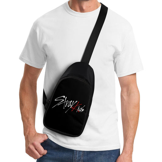 Stray Kids Chest Bag - Black Cross body bag StrayKids Logo