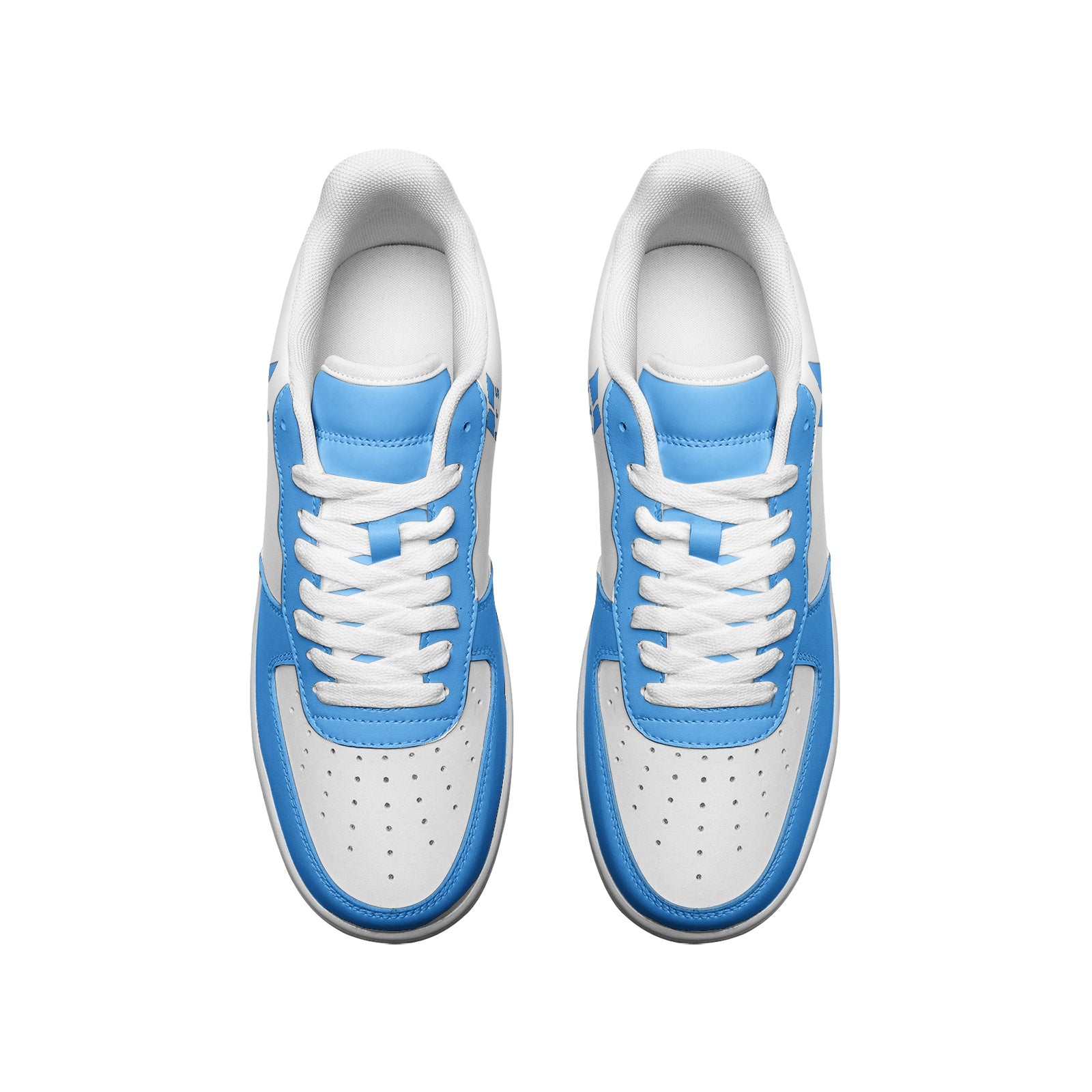 BTS Logo Unisex Low Top Leather Sneakers Light Blue - SD-style-shop