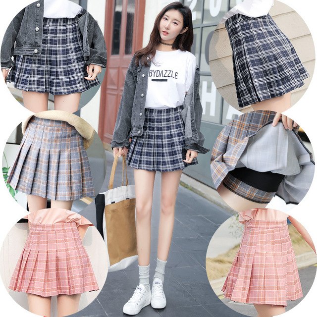 Harajuku School Girl Pleated Plaid Skirt - SD-style-shop