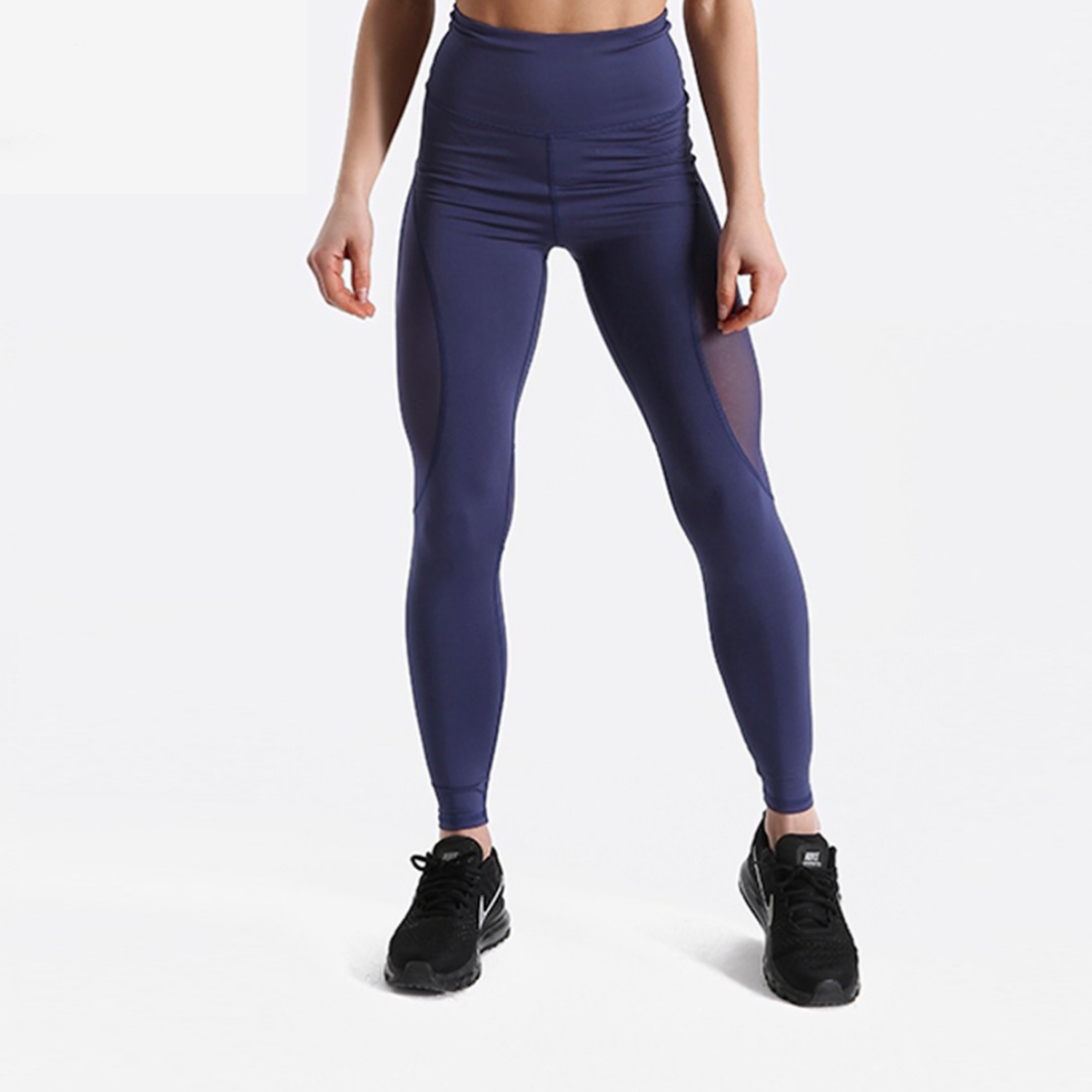 Blue Fitness leggings with mesh inserts - SD-style-shop
