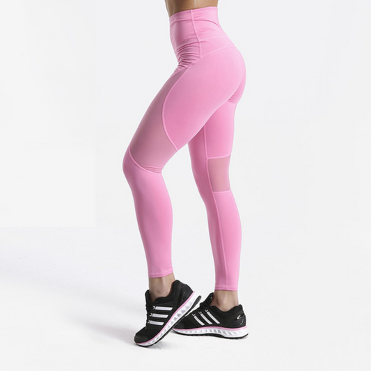 Pink Fitness leggings with mesh inserts - SD-style-shop