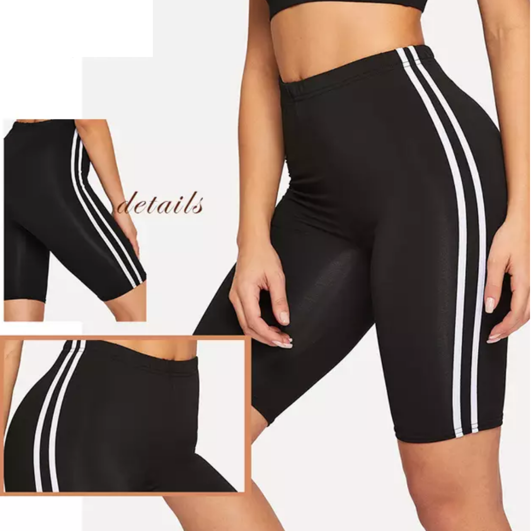 Striped Side Biker Shorts - SD-style-shop