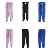 Light purple trackpants with white stripes - SD-style-shop