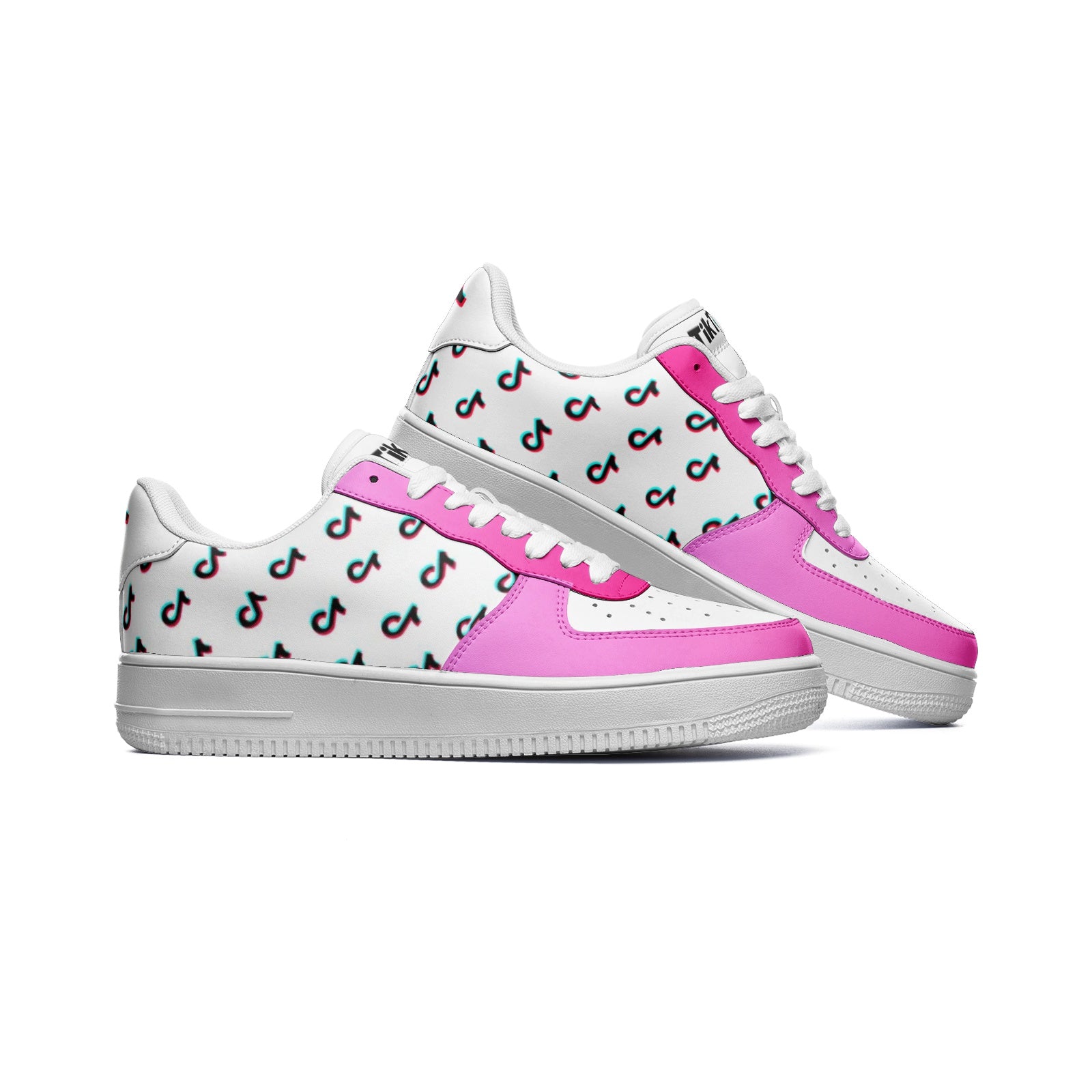 TikTok Unisex Low Top Leather Sneakers - Pink - SD-style-shop