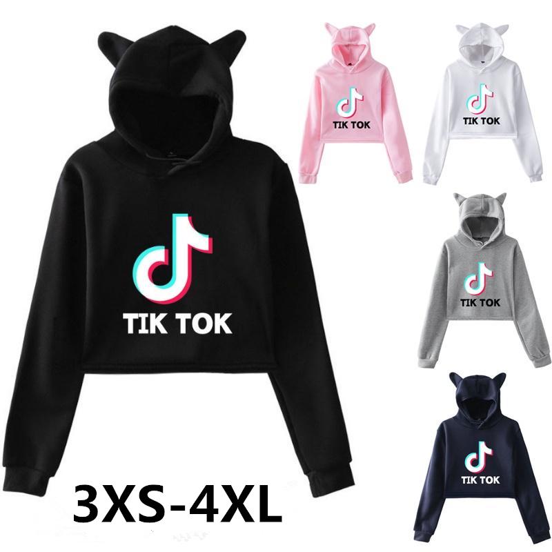 Tik tok hoodie online crop top