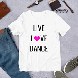 Dance T-shirt, love love dance, Short-Sleeve Unisex dancer T-Shirt - SD-style-shop