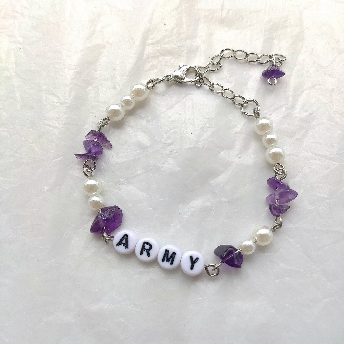 BTS Bracelet - Purple Stone BTS - ARMY Jewelry