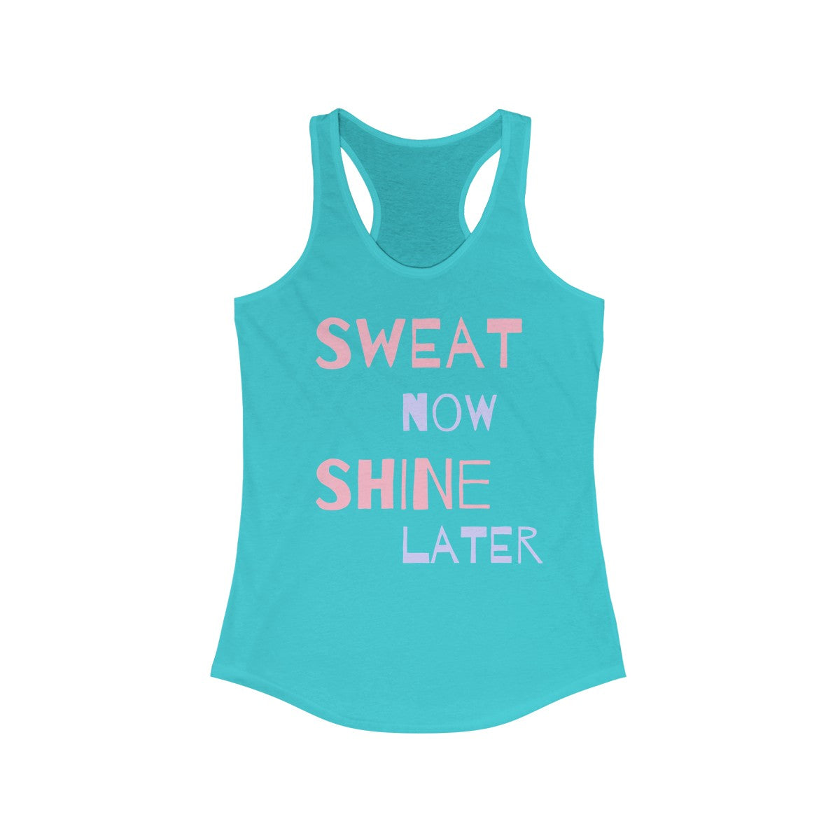 Fitness Tanktop Sweat now Shine later - SD-style-shop