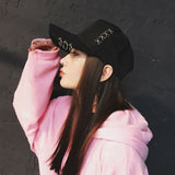 Korean style Baseball Cap with Rings - SD-style-shop