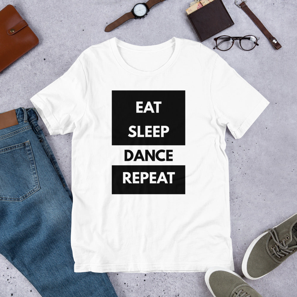 Eat Sleep Dance Repeat T-shirt Short-Sleeve Unisex dancer T-Shirt - SD-style-shop