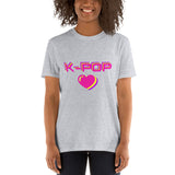 Kpop heart tshirt fluor, Kpop tee with heart, Short-Sleeve Unisex T-Shirt - SD-style-shop