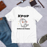 Cute Kpop tshirt, Kpop makes me happy, Short-Sleeve Unisex kpop T-Shirt - SD-style-shop