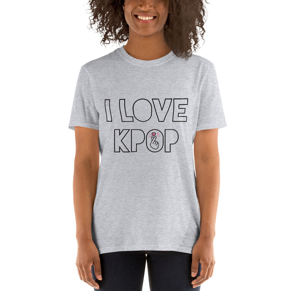 Kpop tshirt. I love Kpop tee with fingerheart. Short-Sleeve Unisex T-Shirt - SD-style-shop