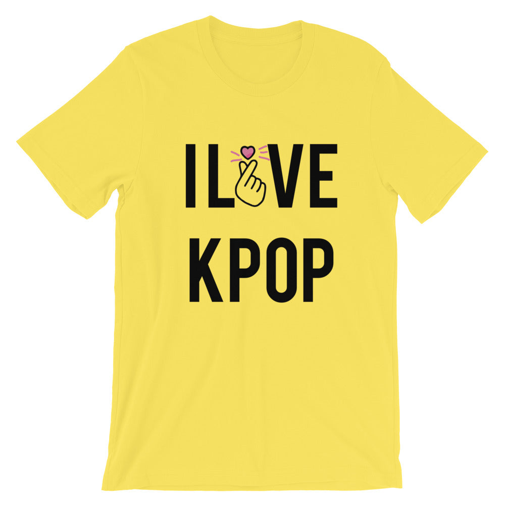 I love Kpop T-shirt with fingerheart. Short-Sleeve Unisex K-POP T-Shirt - SD-style-shop