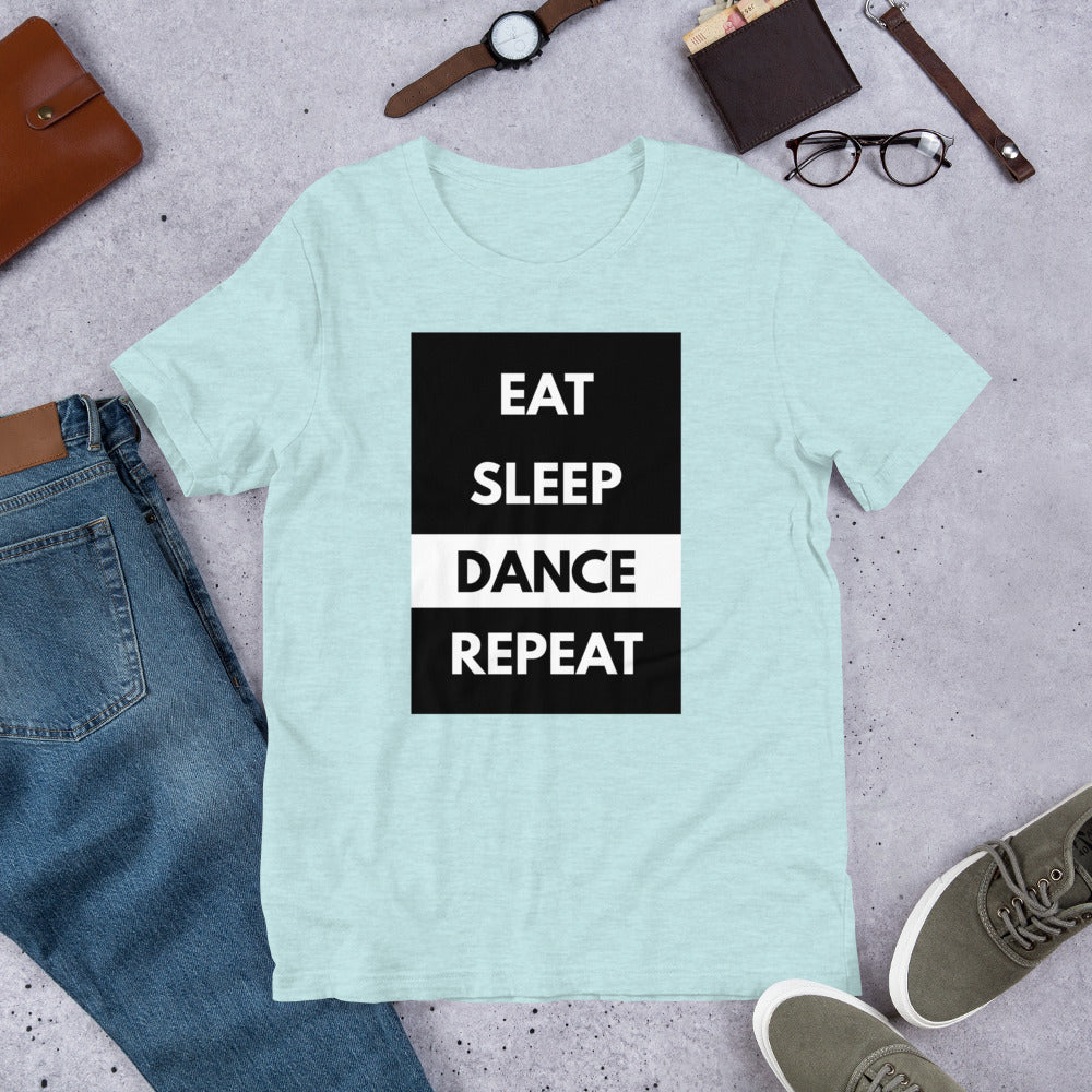 Eat Sleep Dance Repeat T-shirt Short-Sleeve Unisex dancer T-Shirt - SD-style-shop
