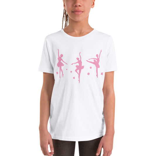 Ballet T-shirt girls pink ballerina Tshirt T-Shirt - SD-style-shop