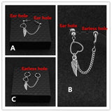 Kpop earring  with pendant and chain - SD-style-shop