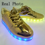Silver and Gold Led light Sneakers - SD-style-shop