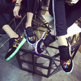 Black Led shoes with Paint splatter print - SD-style-shop