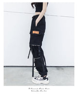 Black Big Pockets Cargo pants - SD-style-shop