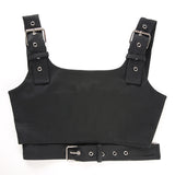 Black hollow out buckle Crop Top - SD-style-shop
