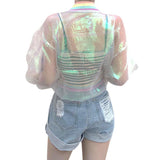Transparant rainbow laser Jacket - SD-style-shop