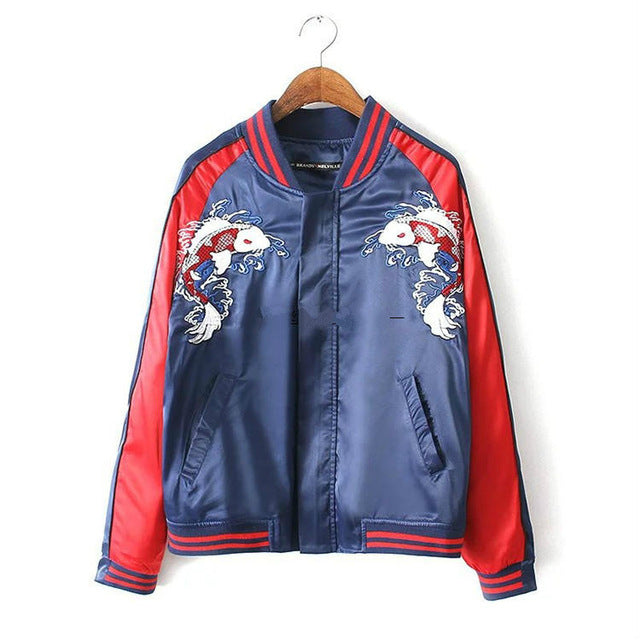 BTS Suga Embroidery loose baseball jacket - SD-style-shop