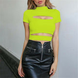 Crop Top Hollow Out Tshirt - SD-style-shop