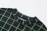Plaid semi transparant longsleeve mesh t-shirt - SD-style-shop