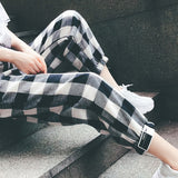 Black and White plaid Pants - SD-style-shop