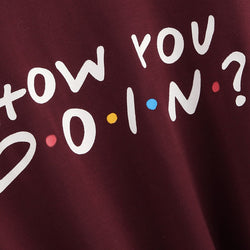 How You Doing Burgundy Knot Front Sweatshirt - SD-style-shop