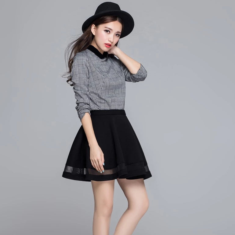 Mini skirt with mesh inserts – SD-style-shop