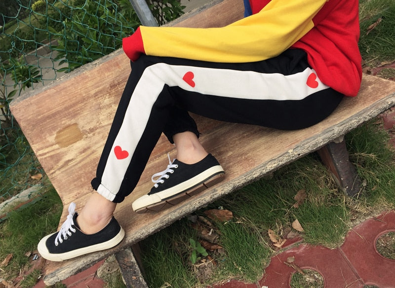 Harajuku pants with hearts - SD-style-shop