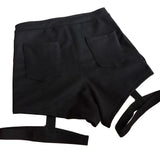 High Waist Shorts with bands kpop style - SD-style-shop