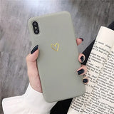 Phone cover for iPhone Vintage love phonecase with golden heart - SD-style-shop