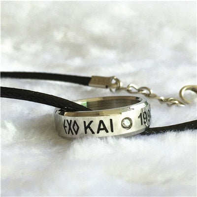EXO Silver Ring with rope necklace - SD-style-shop